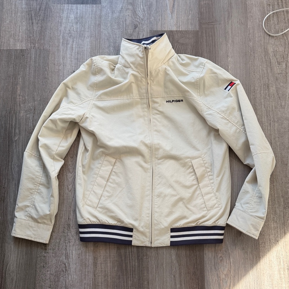 Tommy Hilfiger Men's Beige Bomber Jacket